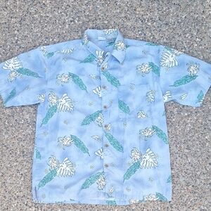 Vintage 90s Op Sport 100% Cotton Tropical Hawaiian Buttondown Shirt Eclectic
